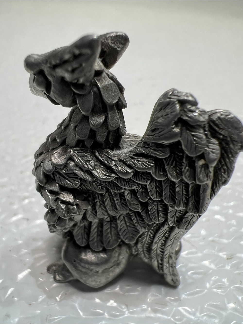 Vintage 80's Handcrafted Pewter Gryphon Figurine - Picture 3 of 5